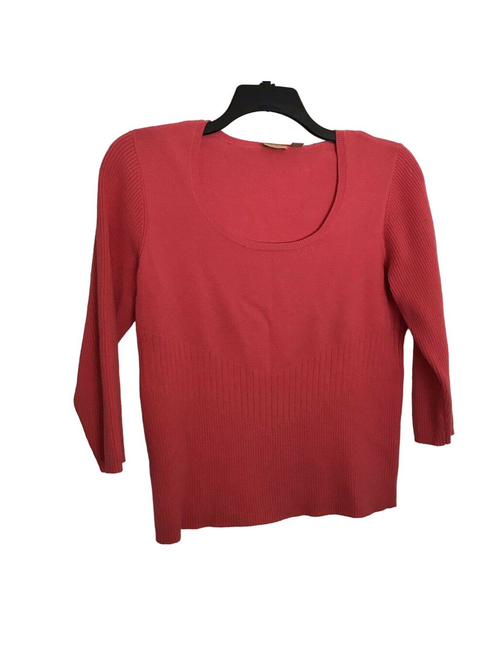 Caslon Women's Pink Lightweight Scoop Neck Sweater - Size Medium - Y2K Preppy